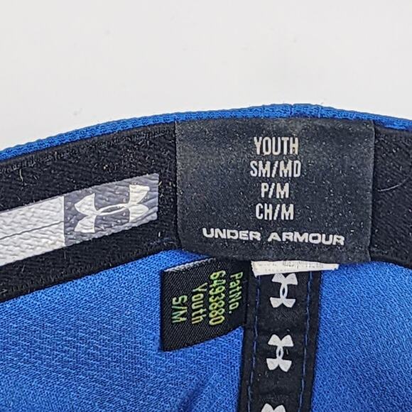 UNDER ARMOUR Outdoor Embroidered Logo Blue & Green Mesh Hat Youth Size S/M - Picture 9 of 11